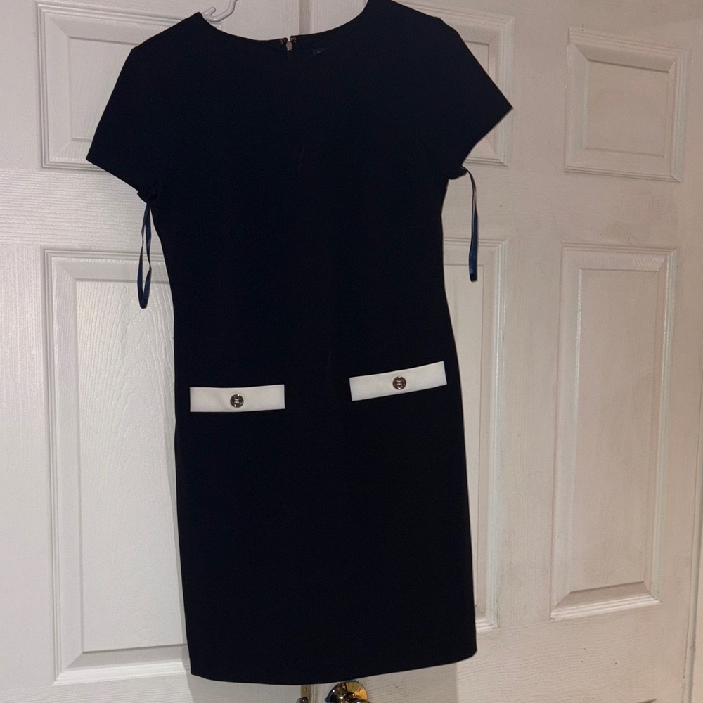 Tommy Hilfiger Black Dress with White Accents